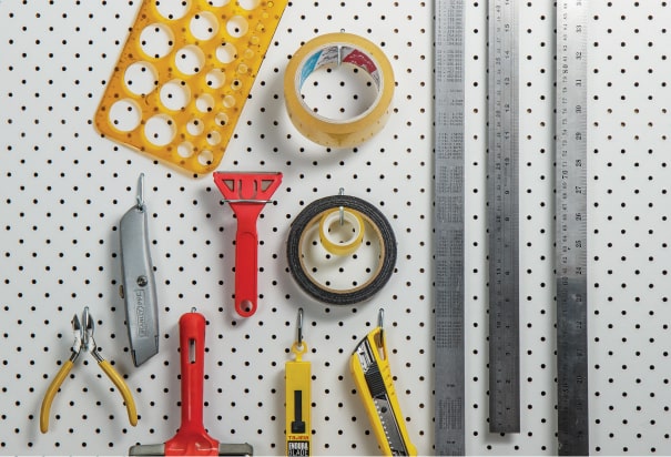 Pegboard for workshop